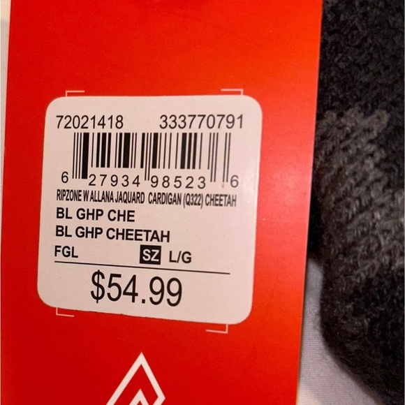 Rip Zone cardigan size large. - Picture 3 of 3